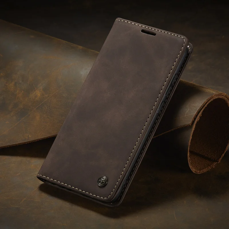 Роскошный флип-чехол для Xiaomi mi 9 9T Red mi K20 Note 8 Pro из натуральной кожи кошелек держатель для карт чехол для телефона - Цвет: Coffee
