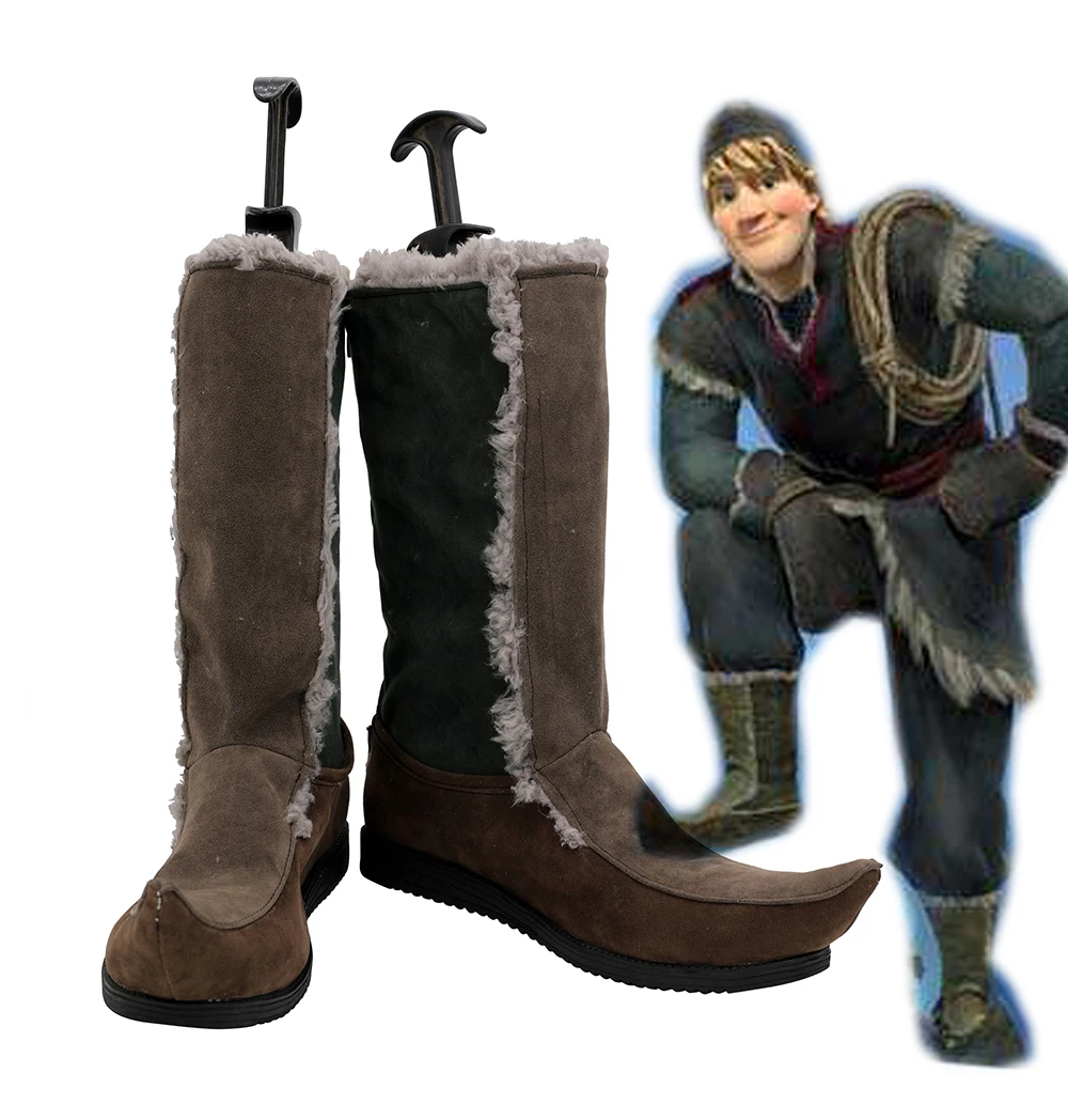 

Customized Kristoff Cosplay Boots Wool Shoes for Boys and Girls Halloween Cosplay Costume Accessories