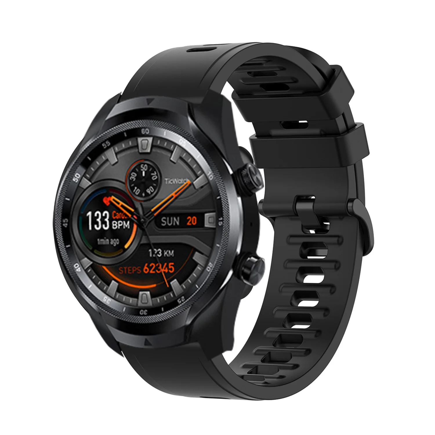Silicone Smart Watch Replacement Strap - 22mm Adjustable Band