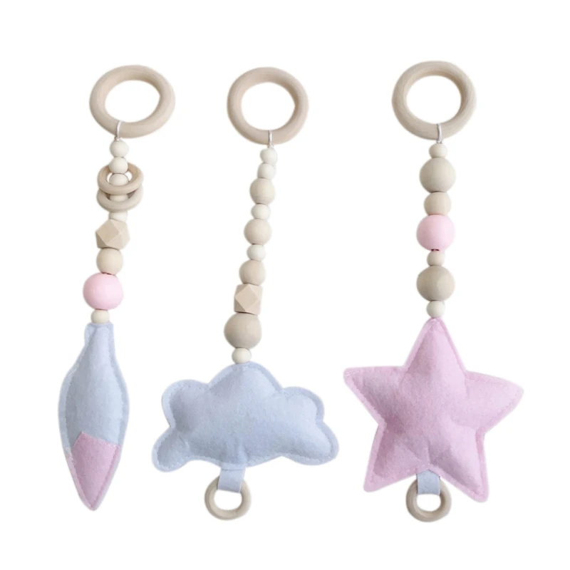 Nordic Felt Handmade Cloud Cactus Kids Room Wall Home Decor Ornament Hanging Nursery Room Wood Beads Hanging Accessories - Цвет: 5P
