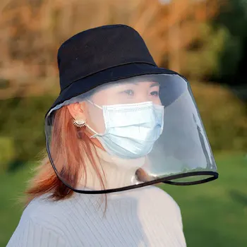 

Antibacterial Full Face Eye Protect Mask Spittle Dust Cover Hat Adult Sunscreen Hat Anti-fog Protective Fisherman Hat Cap Mask