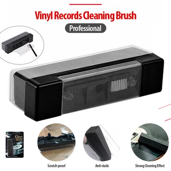 

LEORY Vinyl Record Cleaning Kits Carbon Fiber Scrubbing Clean Brush Turntable Handle Cleaning Brush For LP Phonograph Records