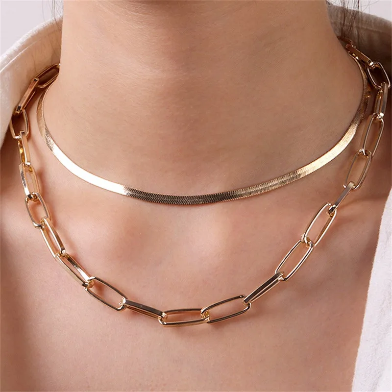 Fashion Gold Color Double Layered Snake 