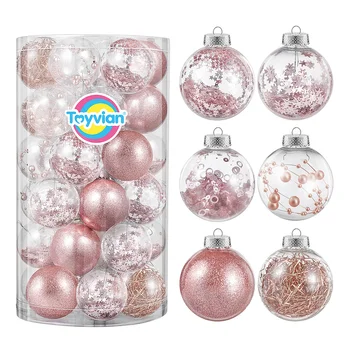 

Toyvian 36pcs Glitter Plastic Elegant Pendant Ornaments Hanging Balls for Festival Home Banquet Christmas