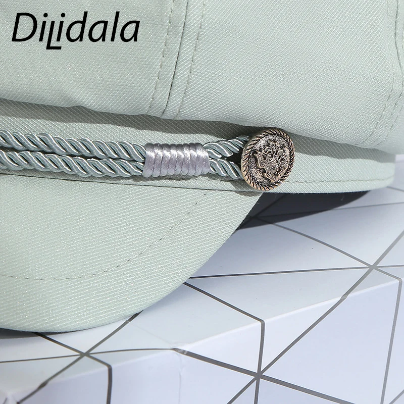 Dilidala Дамская зимняя однотонная цветная Берет Корейская литературная винтажная восьмиугольная шляпа дикая верхняя шляпа японская художественная шляпа художника