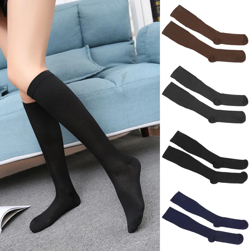 Women's Stockings Fashion Japan Style Solid Color Knee High Elastic