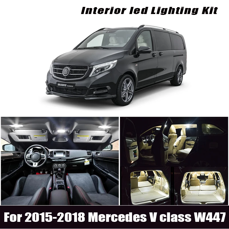 19 шт. Светодиодная лампа багажника для 2015 2018 Mercedes V class W447 V200 V220 V250 комплект