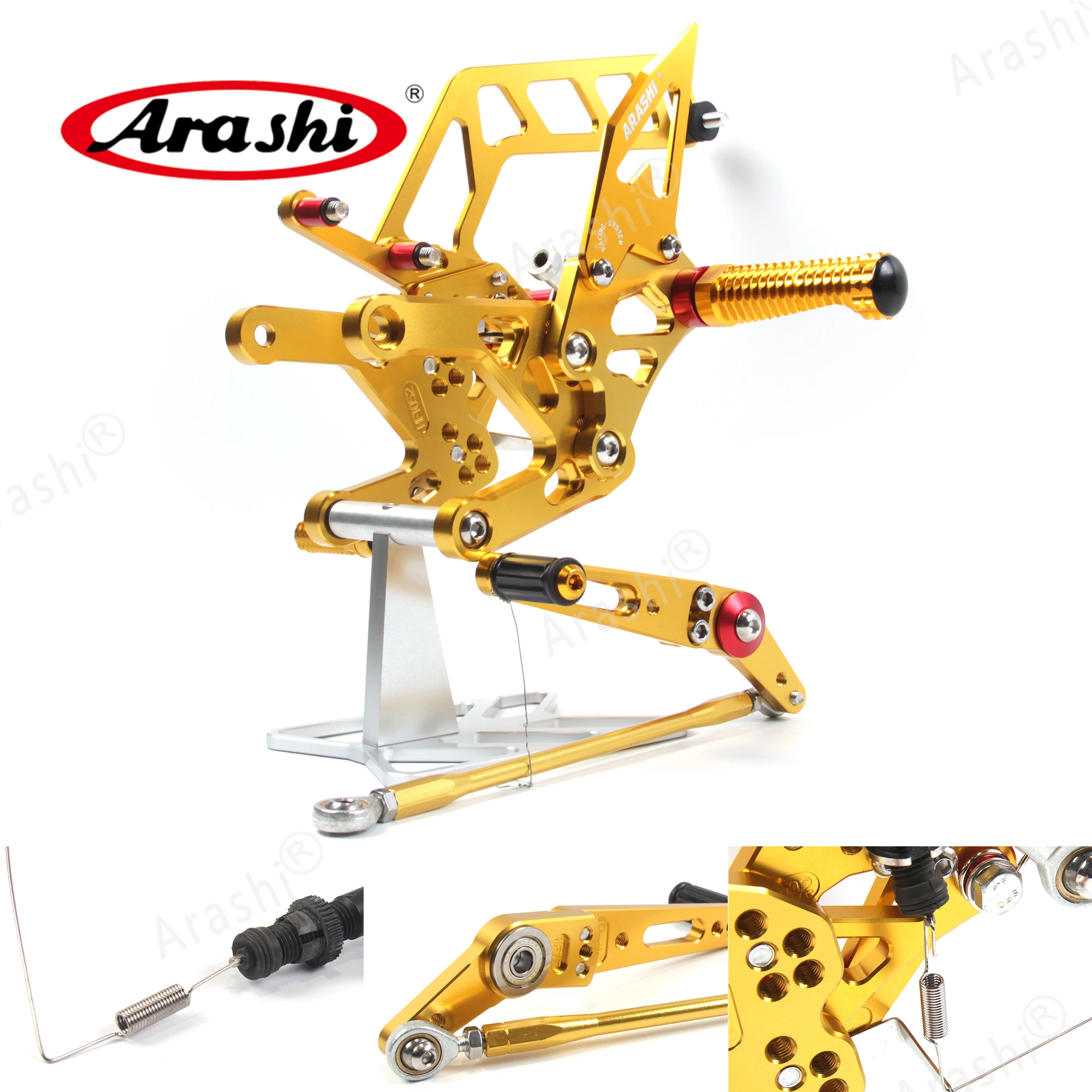 Arashi регулируемая подножка MT10 CNC задние наборы Rearset Подножка для ног для YAMAHA MT 10 16 17 FZ10 FZ 10 Aluminmum