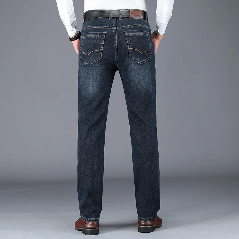 Cheap 2020 New Men's Slim Elastic seasons Jeans  manFashion Business Classic Style Large size cotton Denim Pants Trousers outdoor Male