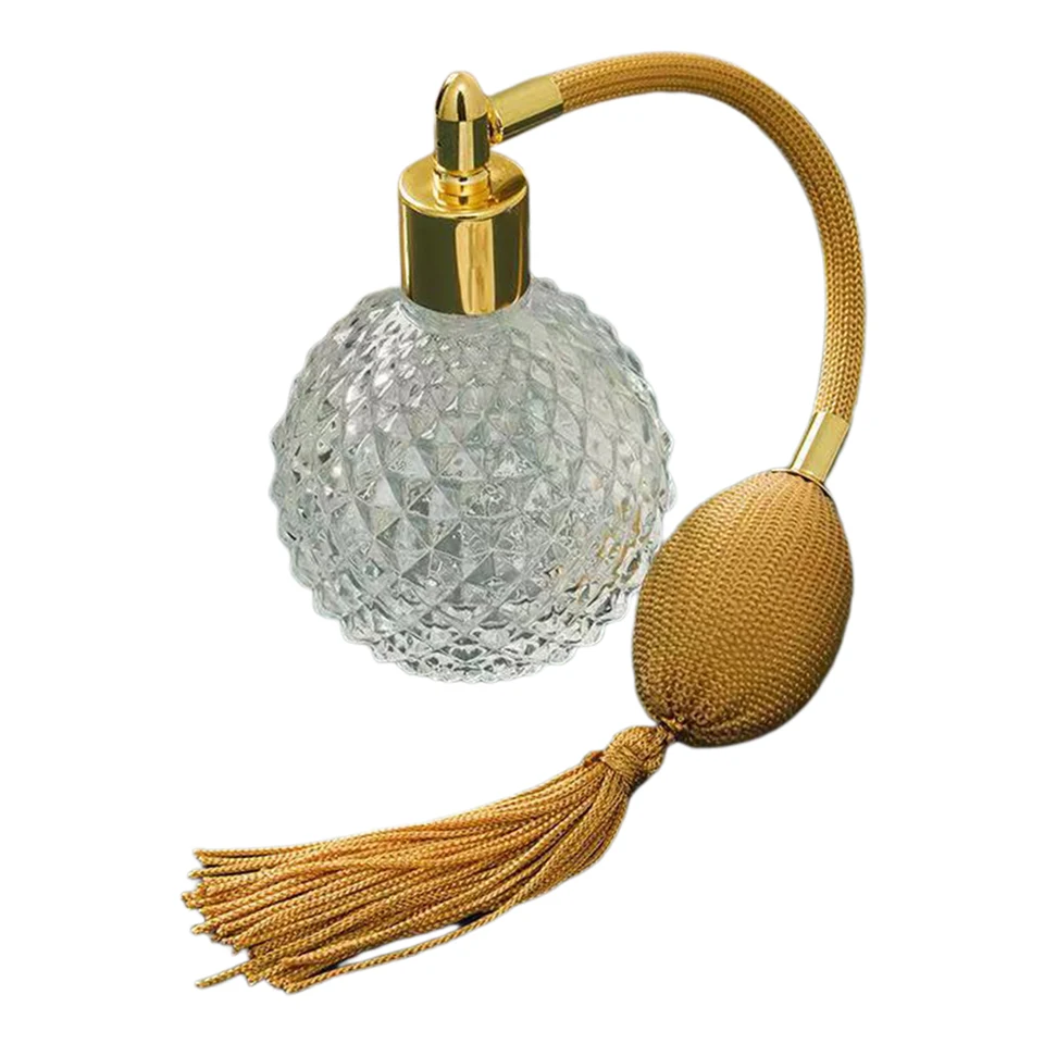 Profumo bottiglie di profumo stile Vintage atomizzatore nappe lunghe pompa Spray bottiglie di vetro ricaricabili strumenti per lozione di profumo 100ML  66