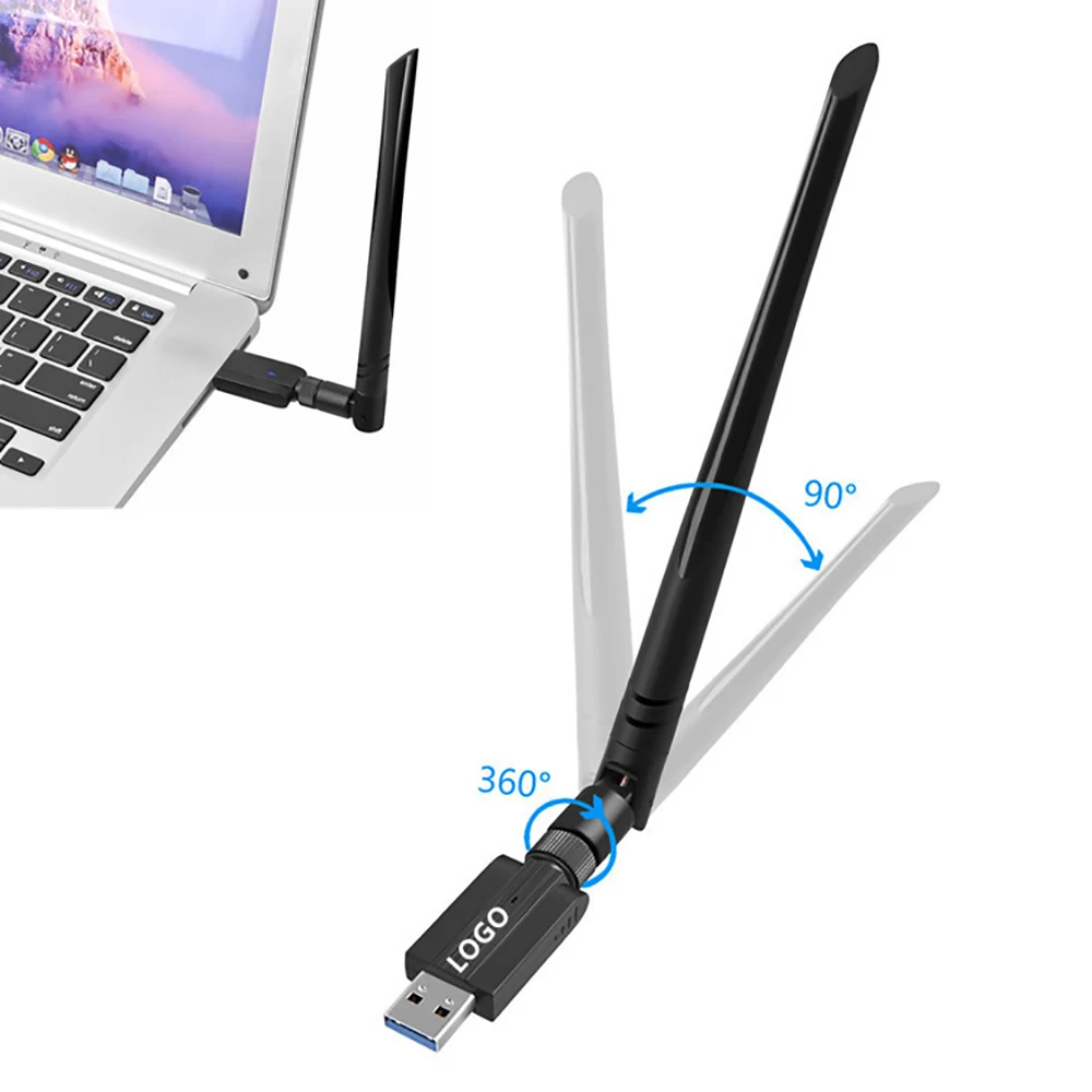 USB 3,0 1200 Мбит/с RTL8812 беспроводной Wifi адаптер двухдиапазонный 2,4G& 5,8G 802.11AC Dongle сетевая карта с антенной для настольного ноутбука