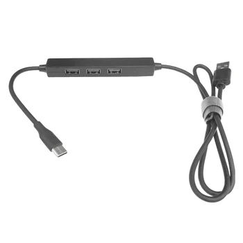 

Portable 3 in 1 USB 2.0 HUB Male to Female Splitter DC 5V 480Mbps 3 USB 2.0 Adapter with Type-C Charging Cable Universal USB HUB