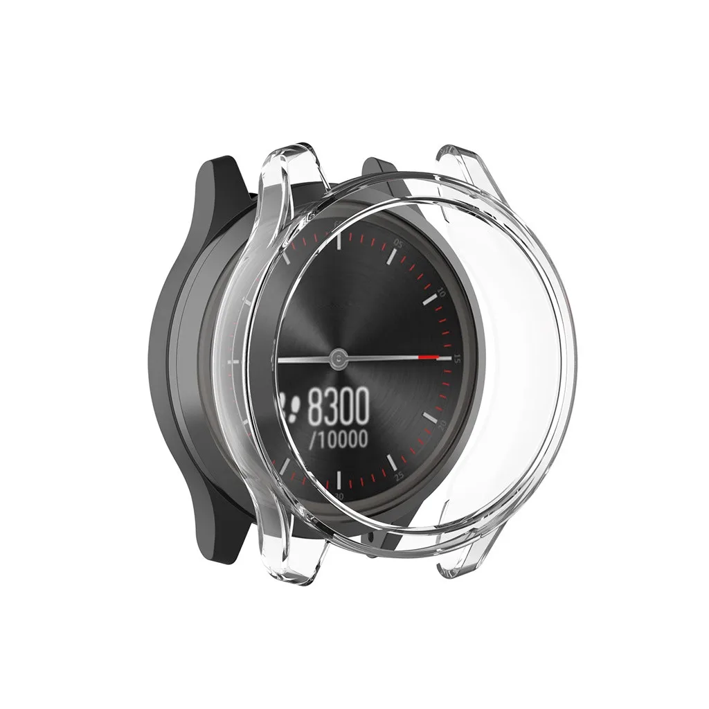Прозрачный MNYCXEN, чехлы для часов, циферблат для Garmin vivoactive 4, ультратонкий, ТПУ, защитный, силиконовый, мягкий, полный Чехол, оболочка, подходит для Vivomove - Цвет: Прозрачный