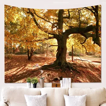 

Trees and Forest Pattern Tapestry Feelings of Nature Beautiful Home Decoration Cool Polyester Thin Wall Hanging Cloth