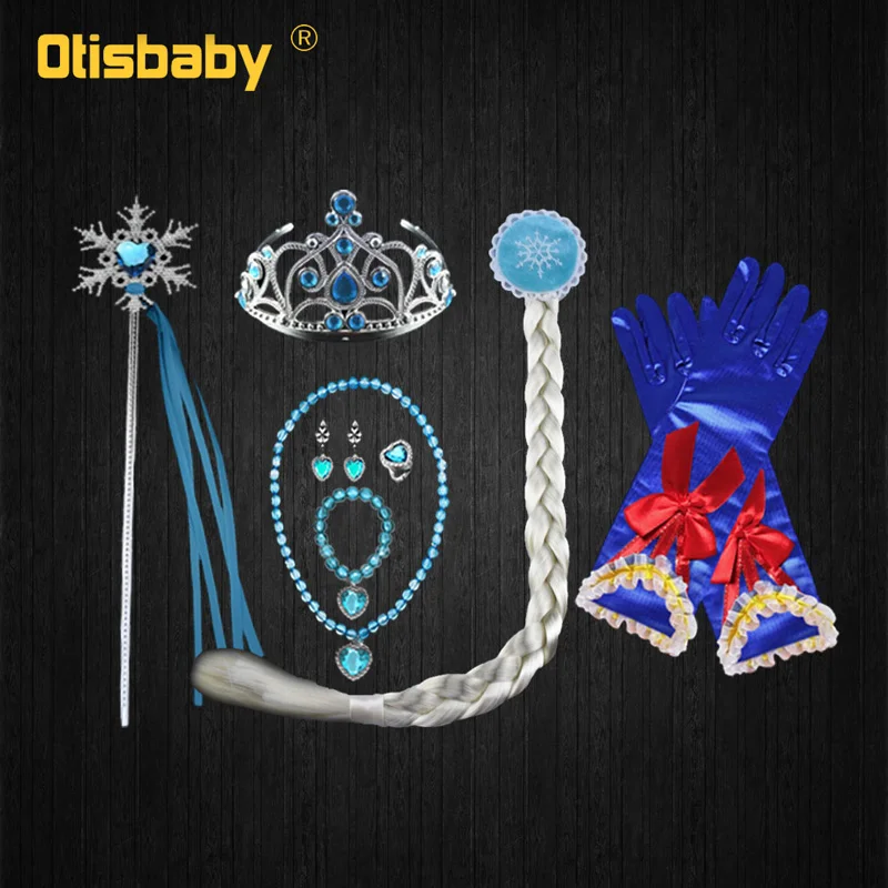 Crown Set 2 Эксклюзивное рождественское платье Белоснежки для девочек костюм на Хэллоуин Детское платье принцессы вельветовые фатиновые платья с оборками для девочек на день рождения - Цвет: Crown Set 2