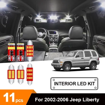 

11x Canbus Error Free LED Interior Light Kit Package for 2002-2005 2006 Jeep Liberty accessories Map Dome Trunk License Light