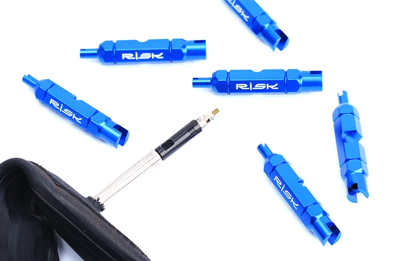 RISK Bike Tires Repair Tools Extension Rod Remove Wrench 8.5g Aluminum Bicycle Schrader Valve Core Tool Tube Multifunction