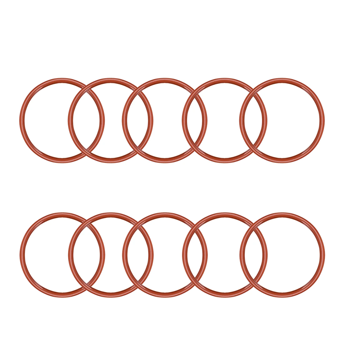 

uxcell 10PCS Silicone O-Ring VMQ Seal Rings Sealing Gasket Red for Mechanical Sealing Pressure Vessel Gas Compressor 15sizes