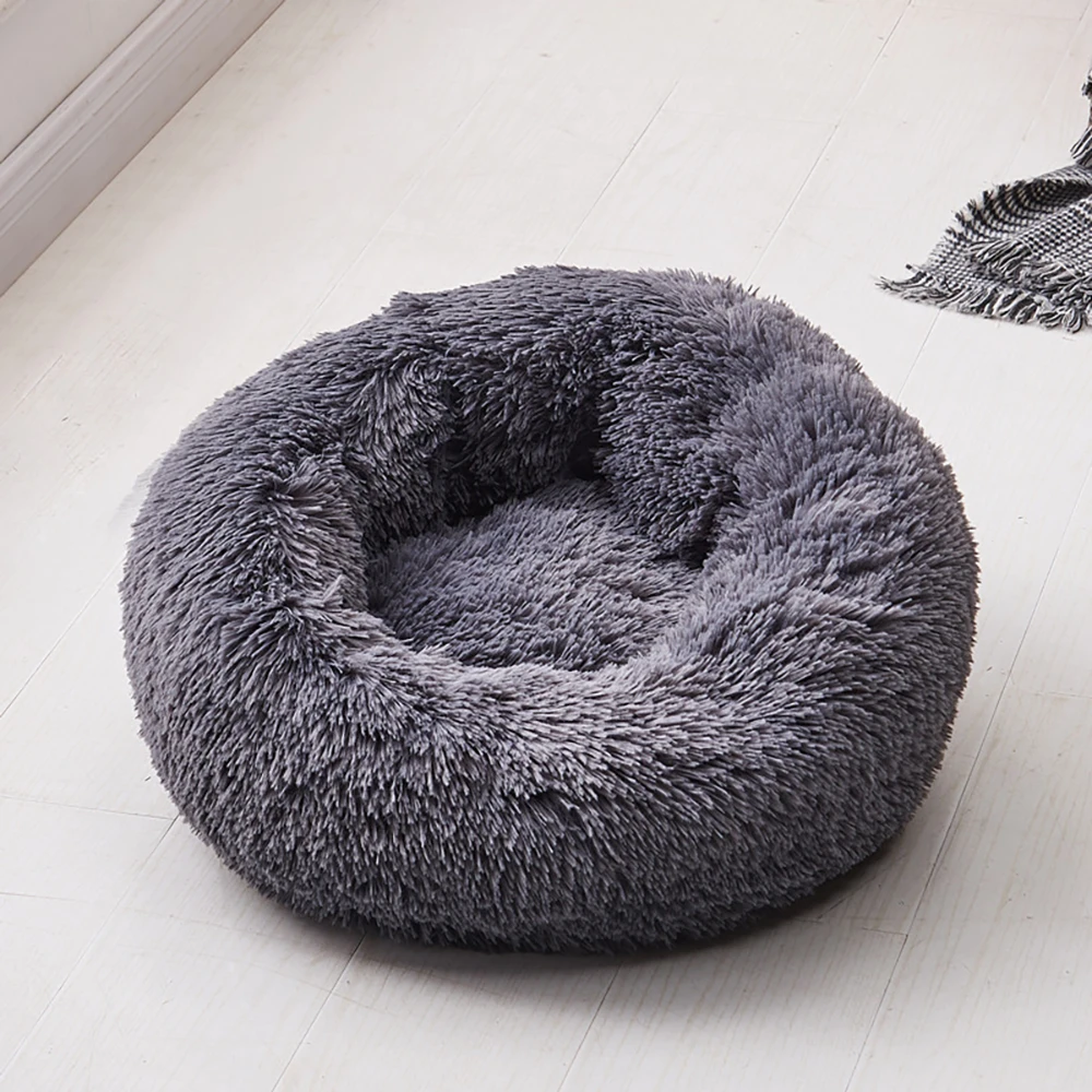 

Warm Dog Bed 4 Sizes Round Pet Lounger Types Cushion For Medium Large Dogs & Cat Winter Dog Kennel Puppy Mat Ped Bed