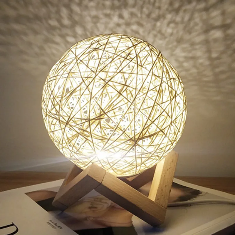 

Kids Night Lights Original Moon Lamp ChildrenS Light Starry Sky 3D Enchanting Usb Ball for Bedroom Home Decorative