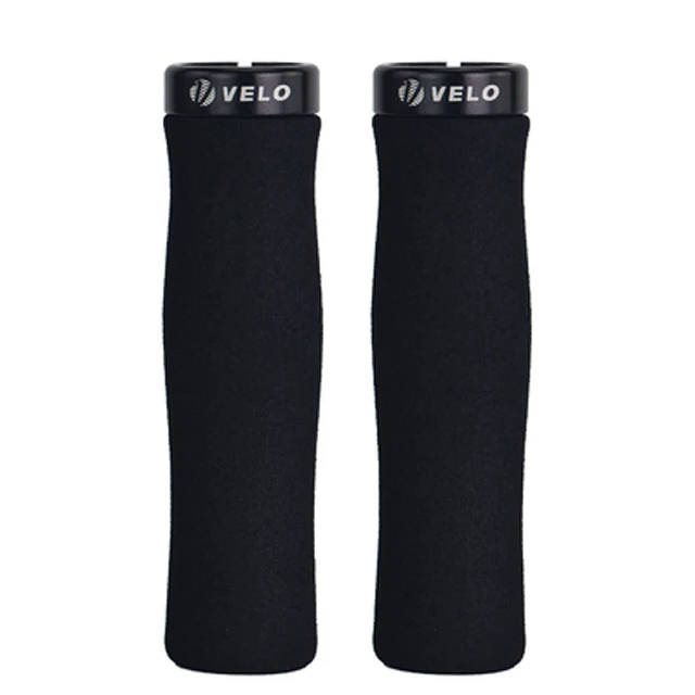 Full Black Velo рукоятка на велосипедный руль крышки бар конец нескользящий горный складной велосипед Губка ручки амортизирующие Запираемые крышки - Цвет: Full Black