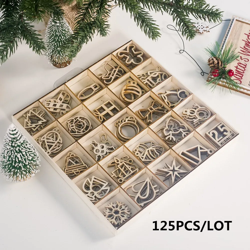 Сливовый Kids diy gift Wooden angel New Year snowflake Christmas Pendants Craft Christmas Tree Decoration For Home Navidad Ornaments - Цвет: Сливовый