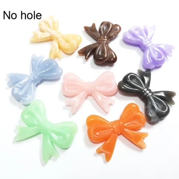 

Newest 43mm*33mm*8mm 100pcs/lot Double Color Imitations Marble No Hole Bow Beads/ For Headwear accessories /DIY Making