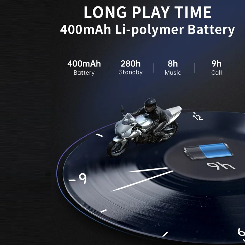 AIKSWE Helmet headset Bone Conduction Bluetooth Wireless Stereo Hands-free telephone IP68 Waterproof Motorcycle Helmet Headphone