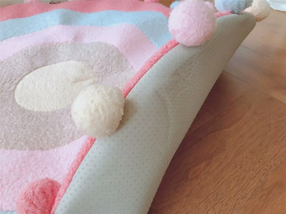 90 см красочный детский игровой коврик Круглый Мультфильм Hairball утолщаются морские водоросли коврик для ног для спальни ванной нескользящий коврик