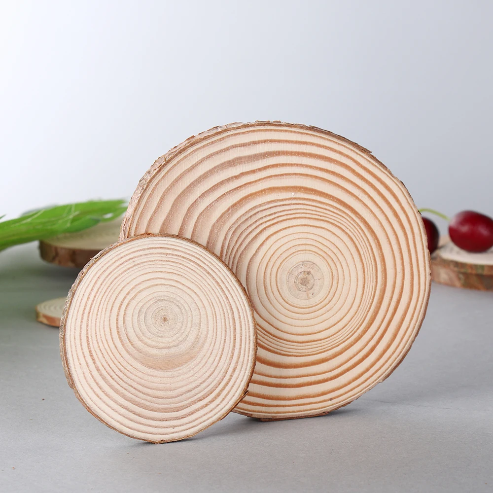 1PC Wood Round Coasters Natural Wooden Mug Mat Table Decoration Cup Pad Tea Coffee Holder Household Kitchen DIY Accessaries