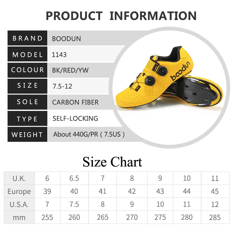 BOODUN New Ultralight Road Cycling Shoes carbon Breathable bike shoes Anti-slip self-locking racing bicycle Shoes sneakers Men