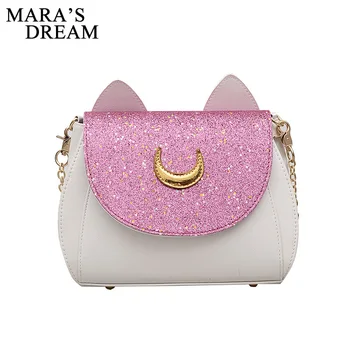 

Mara's Dream 2020 New Pure Color Women Bag Fashion Sequin Kitten Casual Horizontal Square Shoulder Crossbody Bag