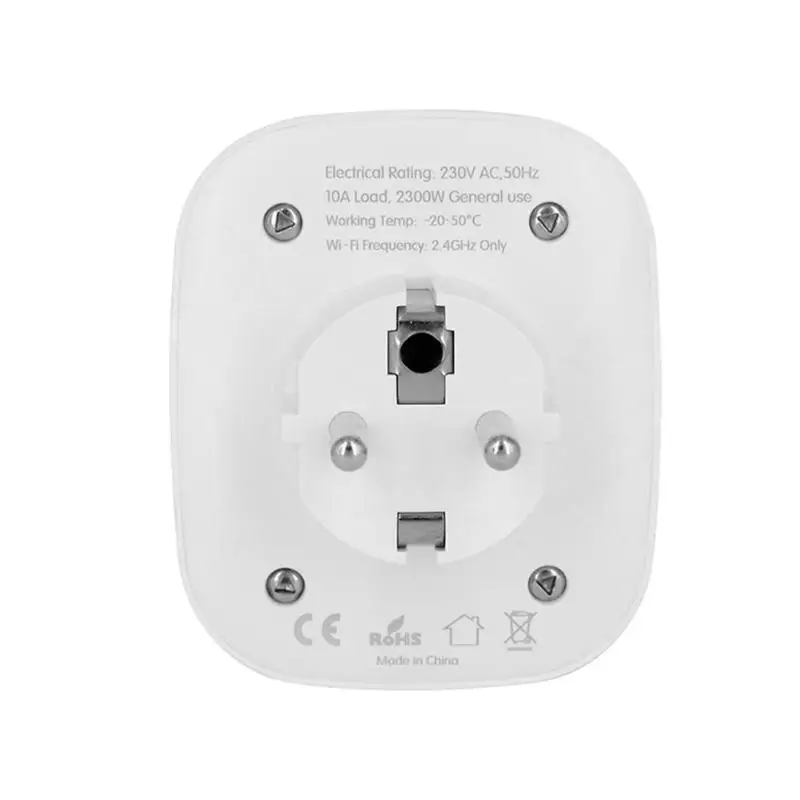 Wi-Fi умная розетка EU Plug 10A приложение управление ручной переключатель Мини Портативный Защита от перегрузки монитор Пульт дистанционного управления с таймером обратного отсчета
