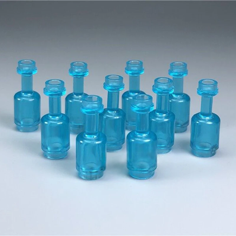 10Pcsset Bottles MOC Figures Accessories Jar Drift Wine Glass Bottle Building Blocks Model Building Bricks Kits DIY Kids Toys (4)