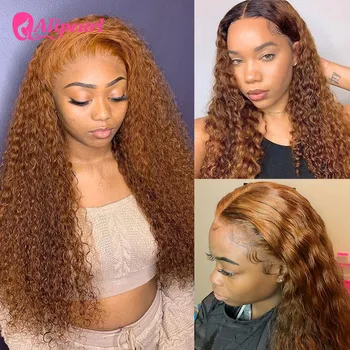 

Highlight #1B/5 Colored Curly Lace Front Human Hair Wigs For Black Women Pre Plucked Remy Brazilian Ombre Wigs AliPearl Hair