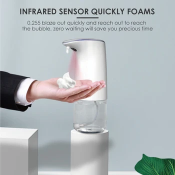 

450ML Automatic Infrared Sensor Soap Dispenser Non-contact Hand Washing Machine Shampoo Lotion Shower Gel Foam Bottles NEW