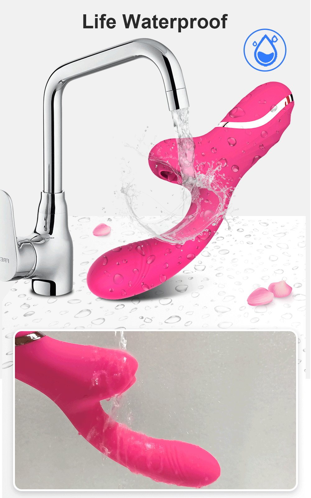 Vibratore per leccare la lingua per le donne Vibratori per il punto G Stimolatore per il clitoride femminile Massaggiatore Dildo Giocattoli sessuali Beni per_voghion.com