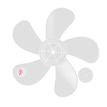 

Clear 12 Inch Household Plastic Fan Blade Five Leaves with Nut Cover for Standing Pedestal Fan Table Fanner General Accessories