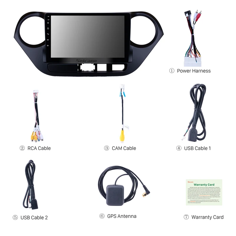 Seicane Android 10 0 2Din GPS автомобильное радио для 2013 2014 2015 2016 HYUNDAI I10 левый руль 9 дюймов