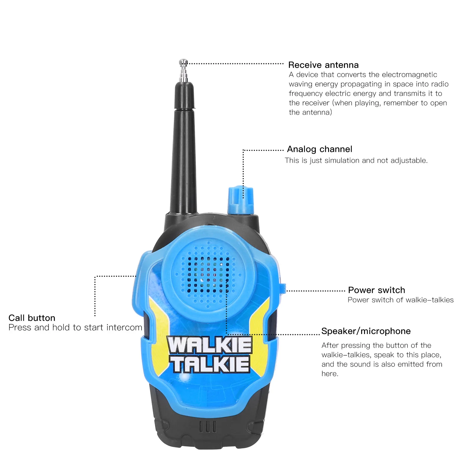 Crianças ao ar Gama Bebê Walkie Talkie Brinquedo Remoto Rádio Voz Fácil Chamada Livre Comunicador 2 Pçs 12 Computers & Electronics