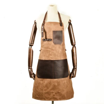

Work Apron Coffee Shop Retro Apron High-End Restaurant Artisan Overalls Apron GXMA