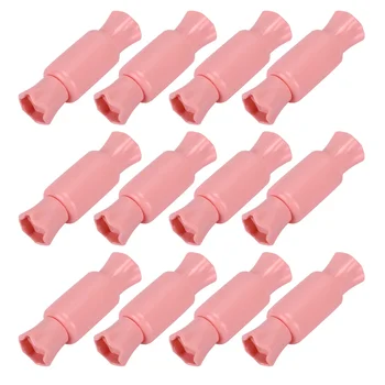 

12PCS DIY Lipstick Gloss Tube Empty Lip Gloss Bottles Lip Glaze Bottles Portable Lip Balm Container (Pink)