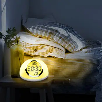 

Gesture Sensor Wake RGB Light Lamp Time Temperature Humidity Display Alarm Clock Electronic Kids Clock LED Desktop Digital Clock