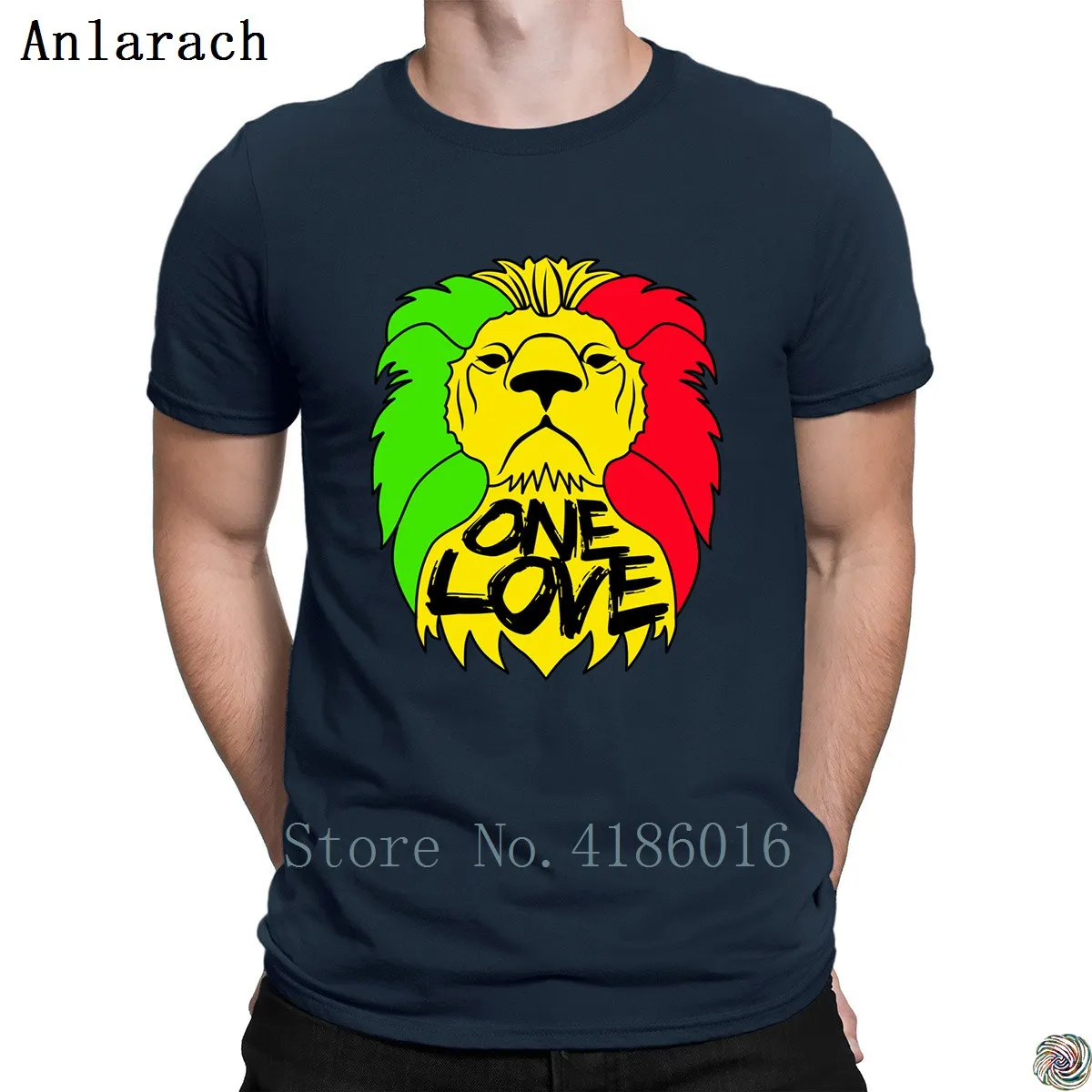 One Love Rasta футболки Crazy наивысшего качества летние популярные мужские Футболки Уличная футболка с круглым вырезом и принтом Новинка