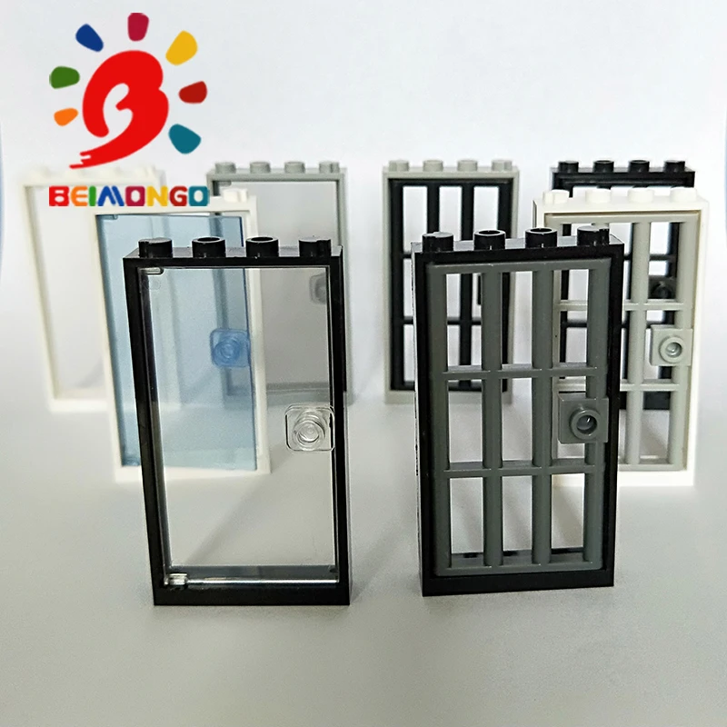 Бесплатная доставка! Строительный блок BEIMONGO MOC 30179 * рама 1x4x6 дверь стекло для рамы