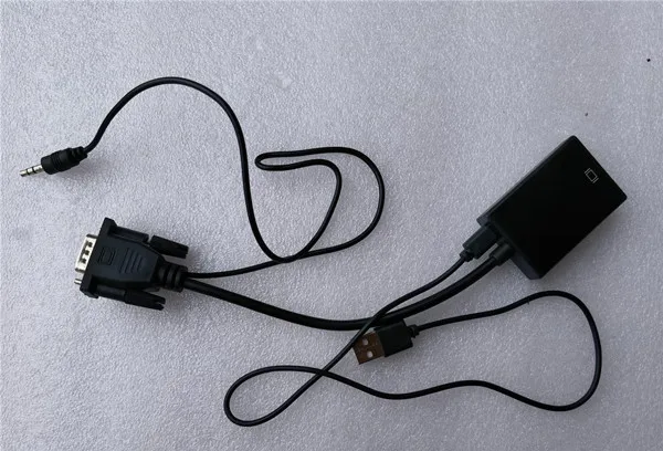 Переходник VGA штекер-HDMI гнездо 1080P выход HDTV Аудио Видео кабель преобразователь
