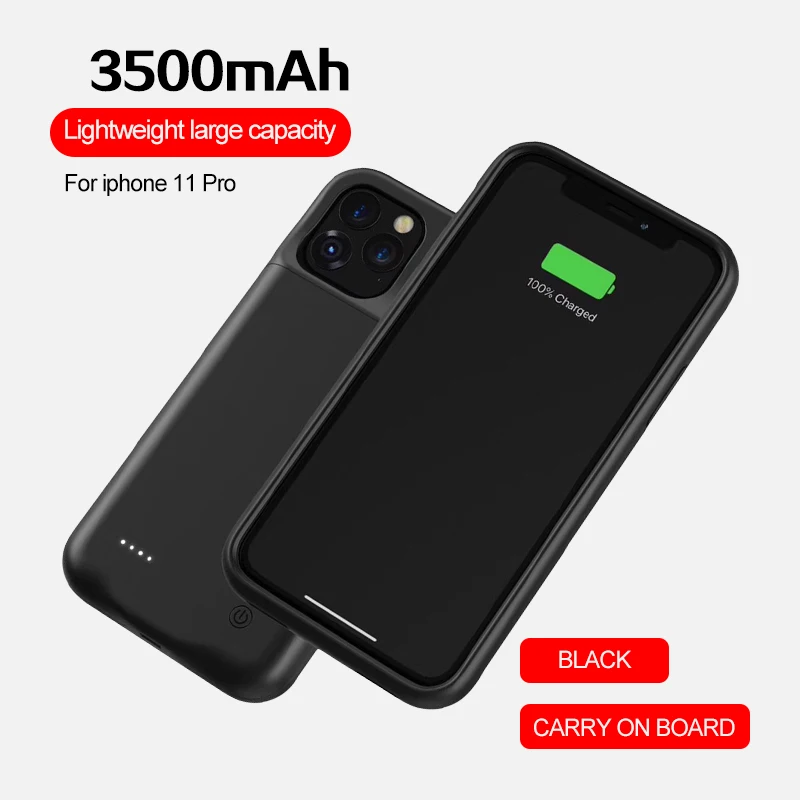 For iPhone 11 Pro 4500 мАч чехол для зарядного устройства для iPhone 11 Pro Max ультра-тонкий внешний аккумулятор чехол для зарядки для iPhone 11 Аудио Внешний чехол питания - Цвет: For iPhone 11 Pro