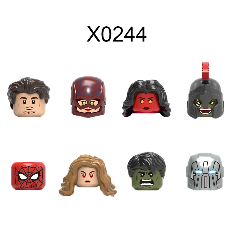 Серия фильмов Hero X0244 Whiplash Peter Park Captain XH1149 XH1150 XH1151 фигурки голов кирпичи плетенные