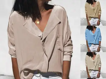 

2020 new hot sale ladies loose casual long sleeve shirt shirt A1019-01-08