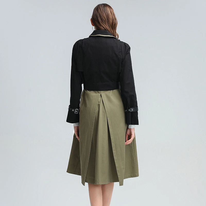 TWOTWINSTYLE Patchwork Hit Color Windbreaker For